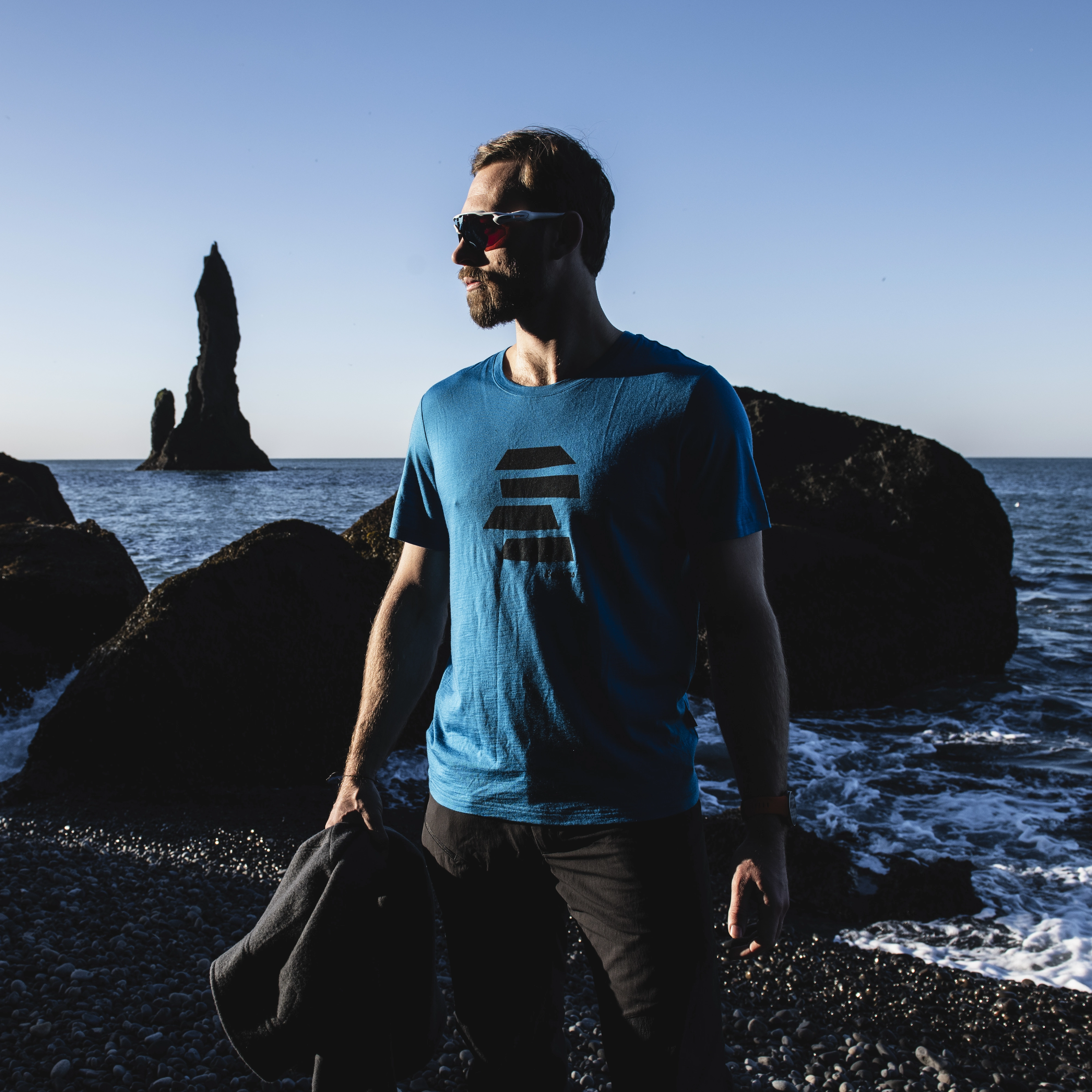 Rabot Mount Wool Tee Men Dark Aqua Lagoon