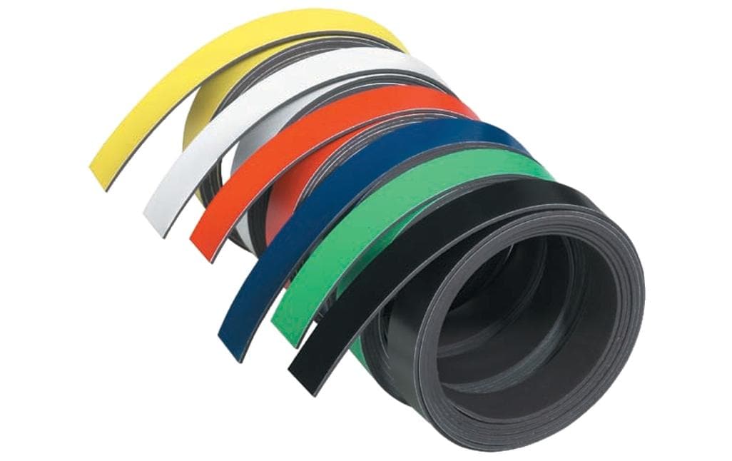 Magnetband 10 mm x 1 m, RotMagnetisch haftendes Band