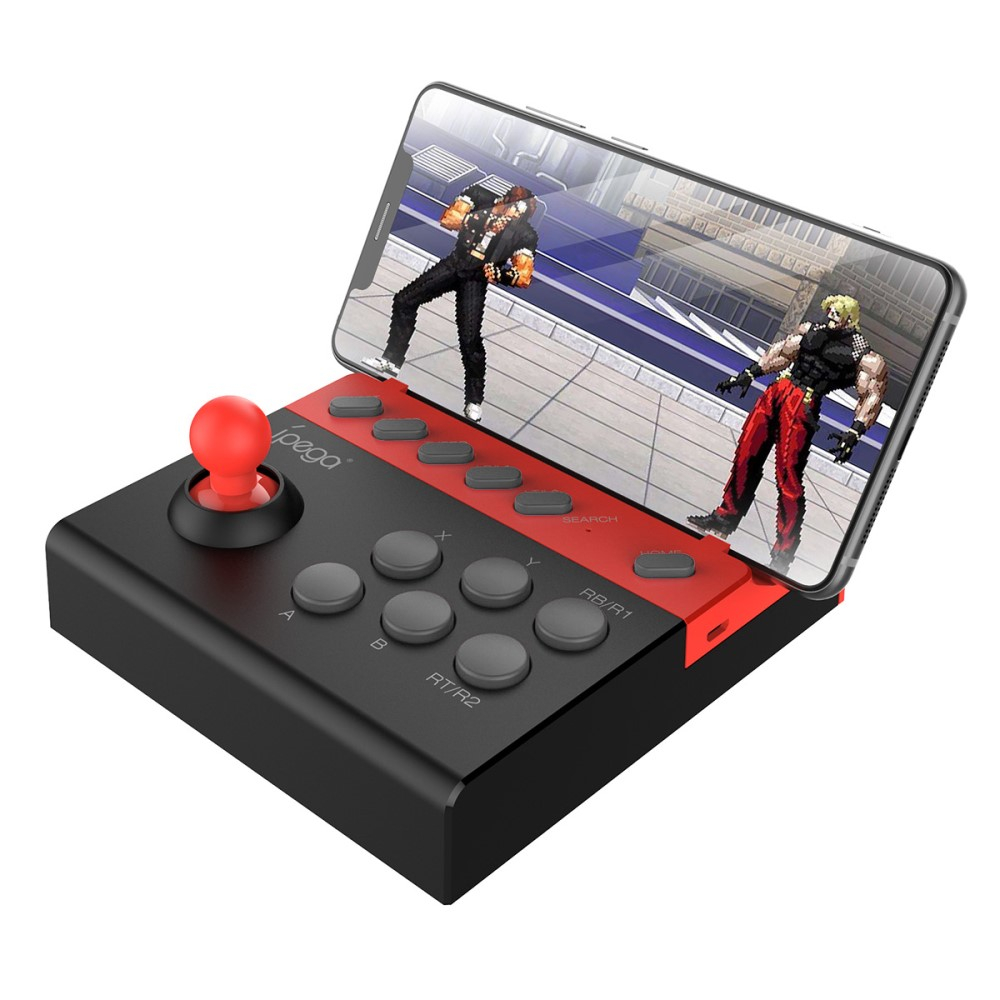 Gamepad Joystick Arcade Bluetooth Retro Gaming Controller für Smartphones (iOS / Android) - Schwarz / Rot