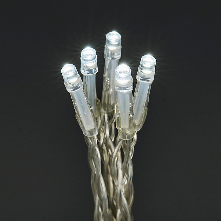 Guirlande lumineuse 50 LEDs blanc froid intérieur/extérieur