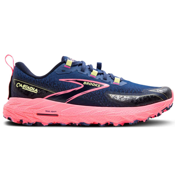 Chaussure trail BROOKS CASCADIA 18 W GREY BLUE/PINK/SUNNY LIME