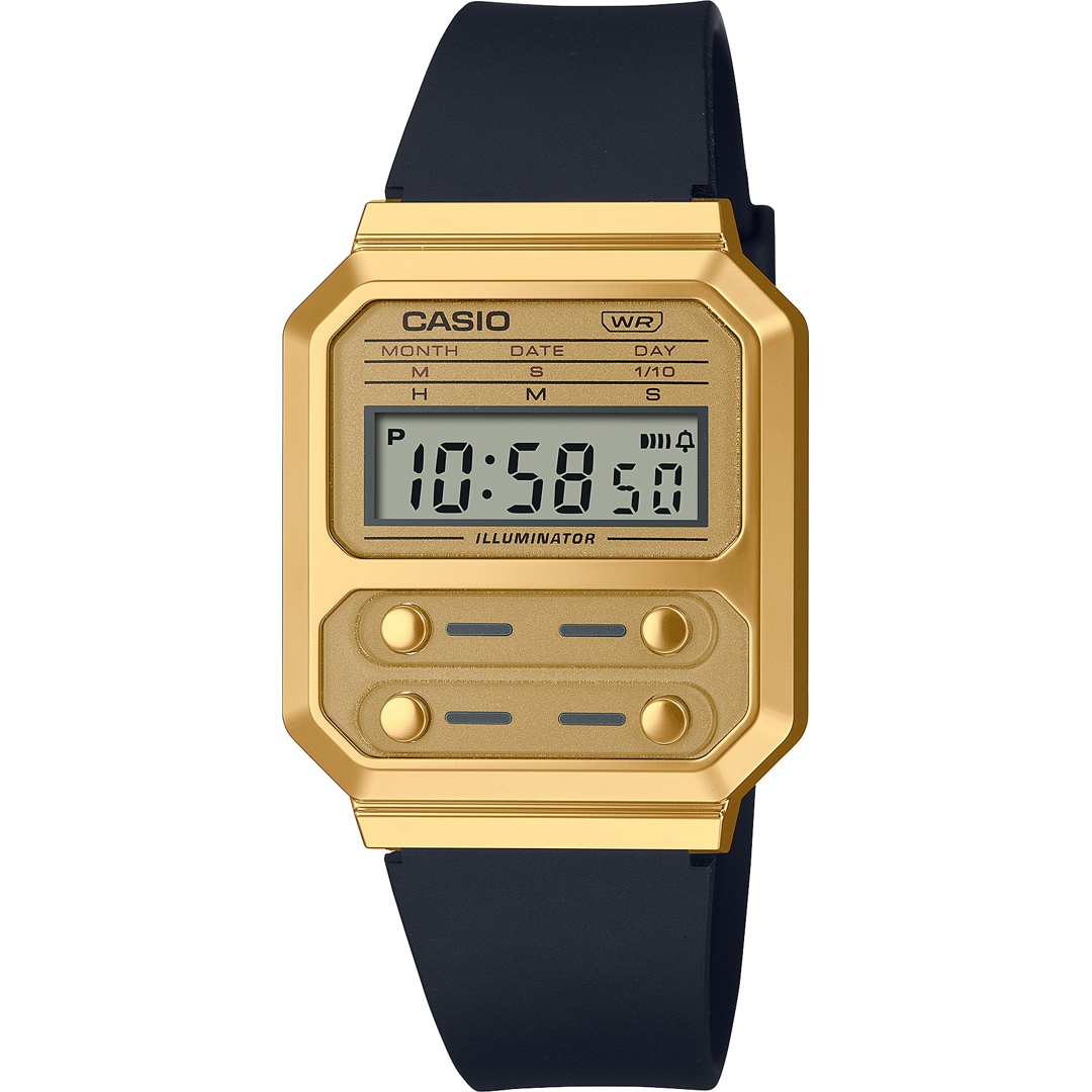 Casio Vintage Edgy Schwarz / Goldig