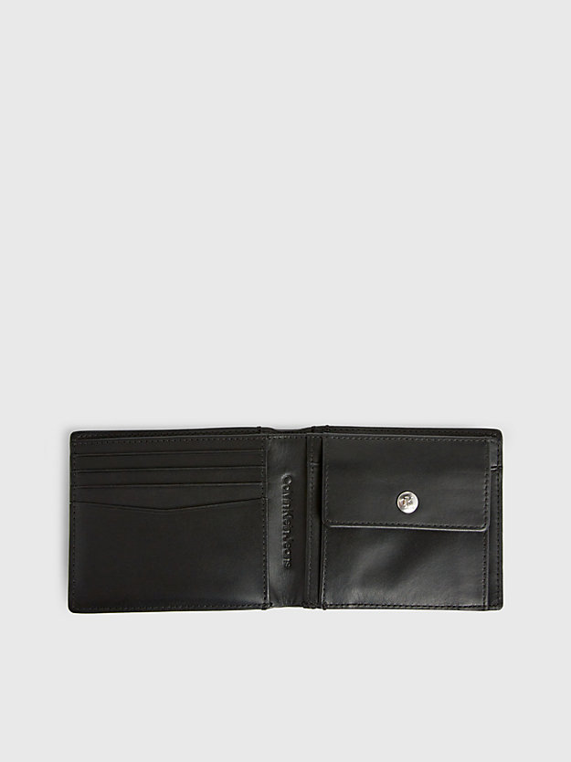 Carteira de couro com porta-moedas