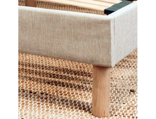 BELLECOUR - Jeu de pieds de lit cylindriques bois naturel hauteur 15 cm...