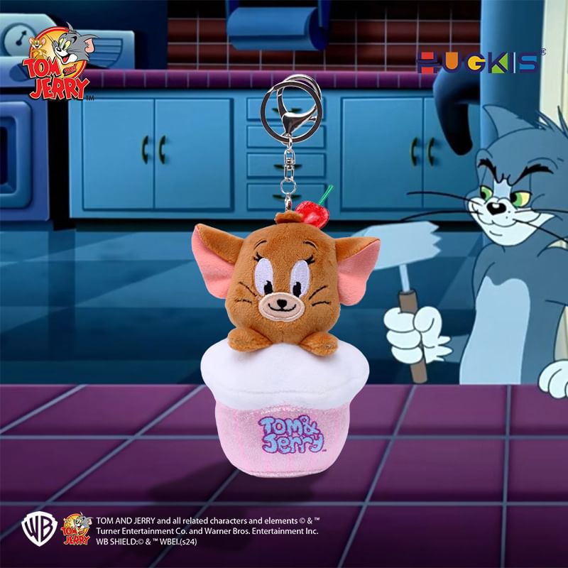 HUGKIS - Tom & Jerry Cupcake Pluche Tashanger Sleutelhanger (Verschillende Ontwerpen)