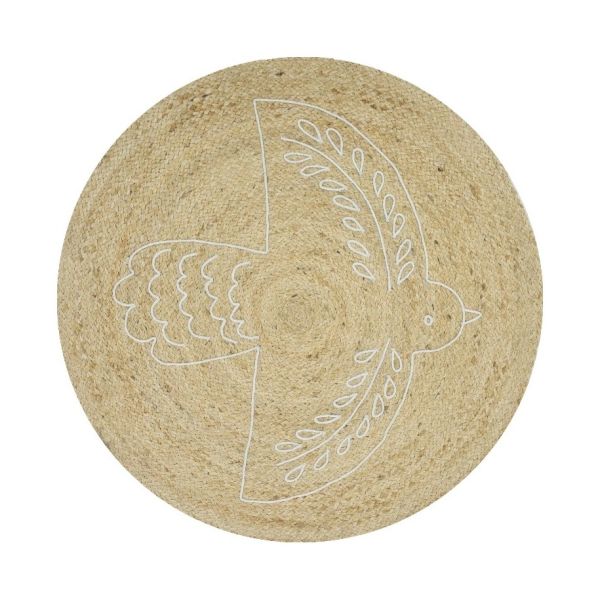 Puck Bird Vloerkleed – 90 cm – Jute