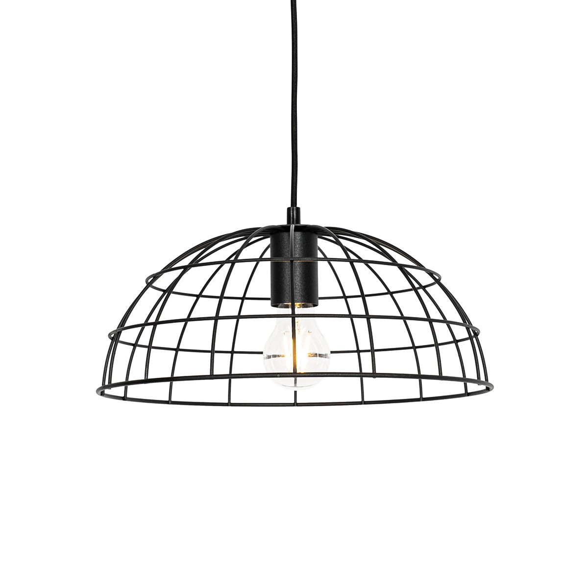 Industriële hanglamp zwart 2-lichts - Hanze