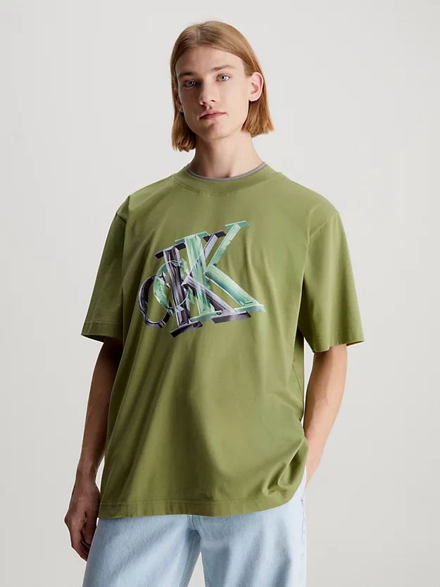 Camiseta oversized com monograma