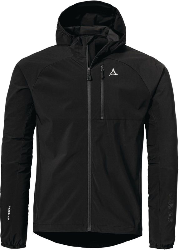 Schöffel - Hybrid Jacket Style Mamry - Fietsjack - Zwart - Stretch, Winddicht, Capuchon