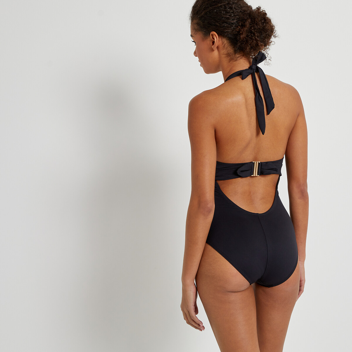 ANNE WEYBURN<br>Maiô liso com lenço