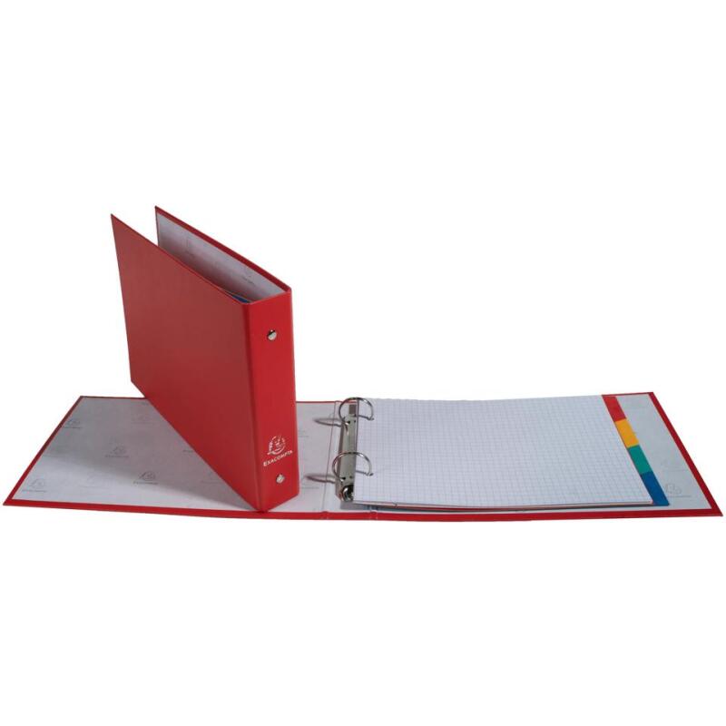 Classeur 2 anneaux cartonné pour fiches bristol Exacompta A5 - Dos 4 cm
