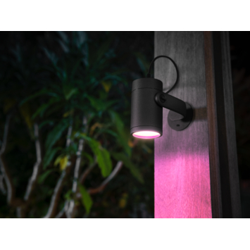 Philips Hue outdoor Lily startset prikspot 1x8W zwart