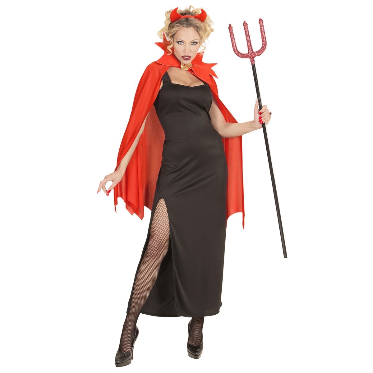 Halloween Jurk Rood Zwart Dames Duivel