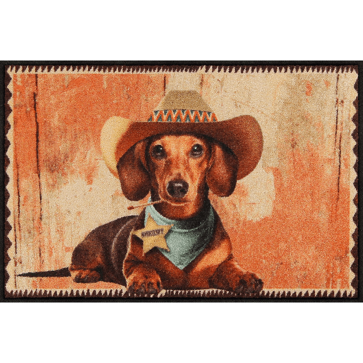 Türmatte Deputy mit Hunde-Motiv