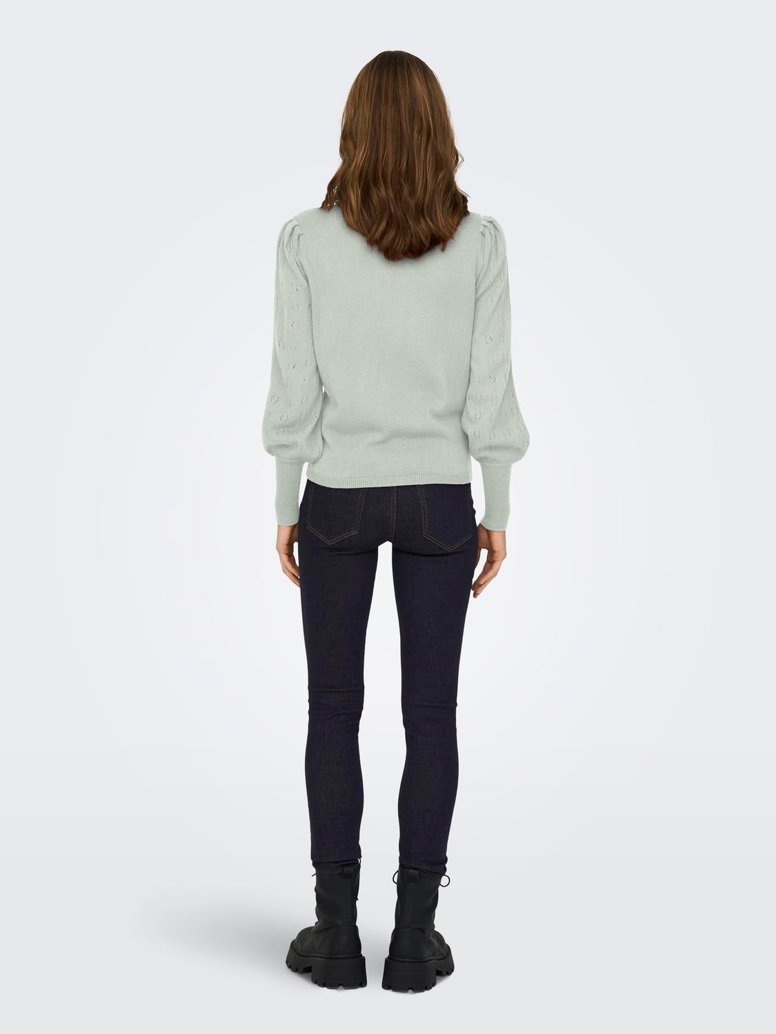 ONLMIRA Strickpullover Aqua Gray