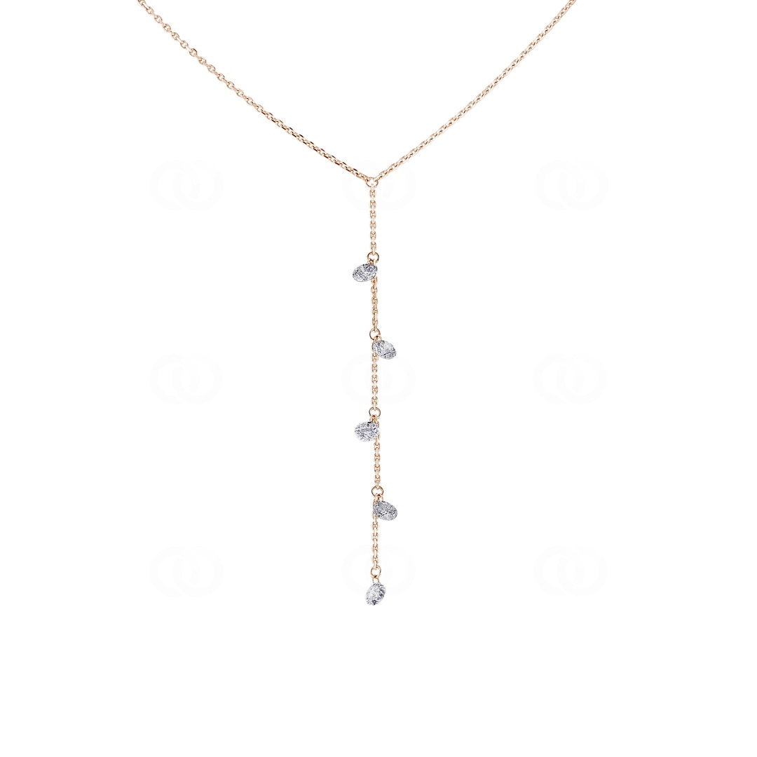 Collier mit Anhänger 750/18 K Roségold mit Diamanten 0.48 ct H/si by CHRISTIAN