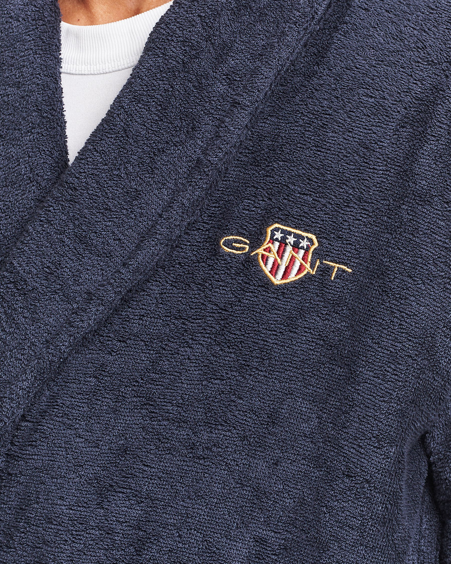 GANT Archive Shield Terry Robe Evening Blue