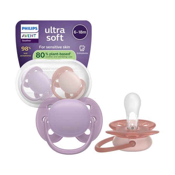 Philips Avent Ultra Soft Fopspeen - 2 Stuks - Plant-based