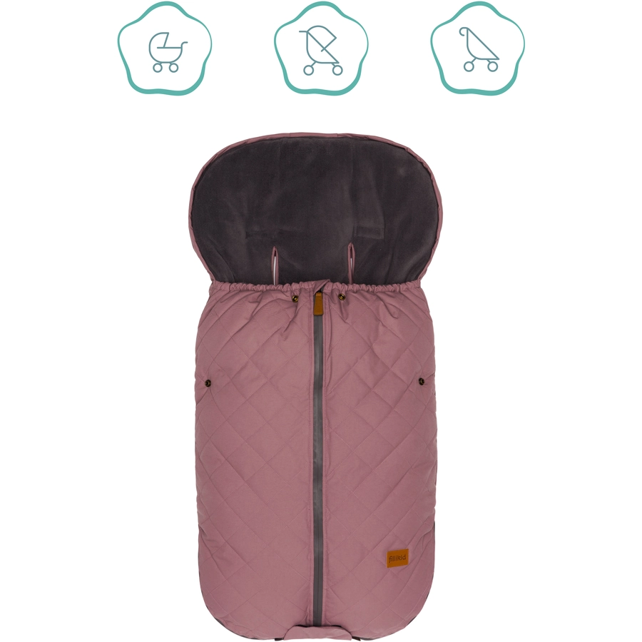 fillikid Winterfußsack Kamet Altrosa