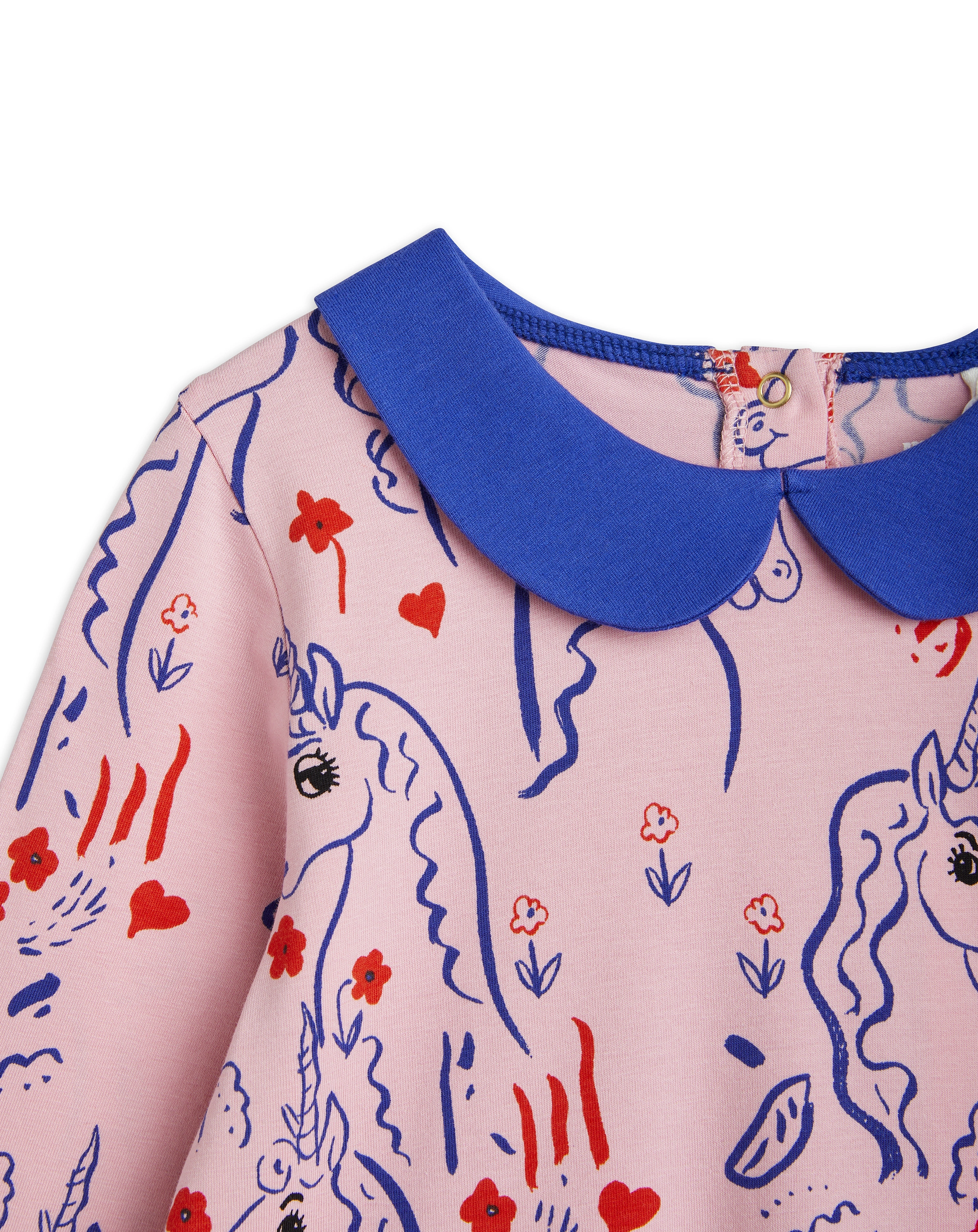 Langarmkleid SCOTTISH UNICORNS AOP in pink