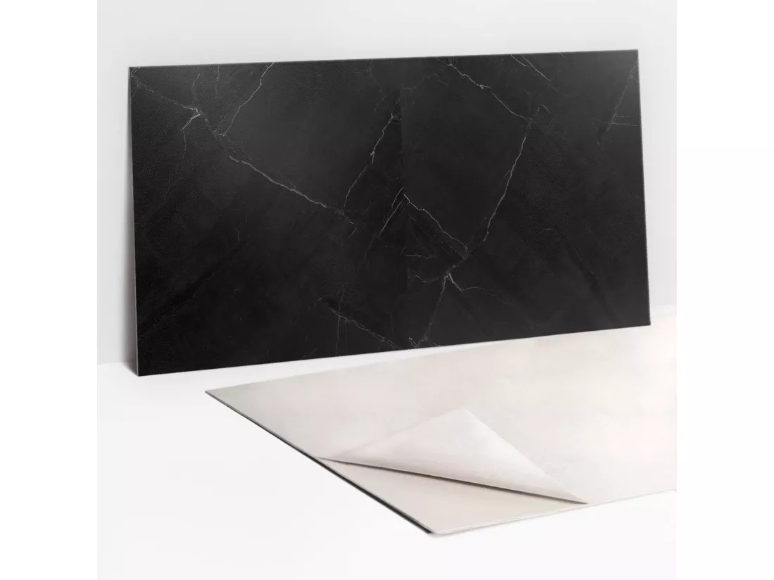 Panneaux muraux autocollants en vinyle imperméable - Marbre classique 100 x 50 cm