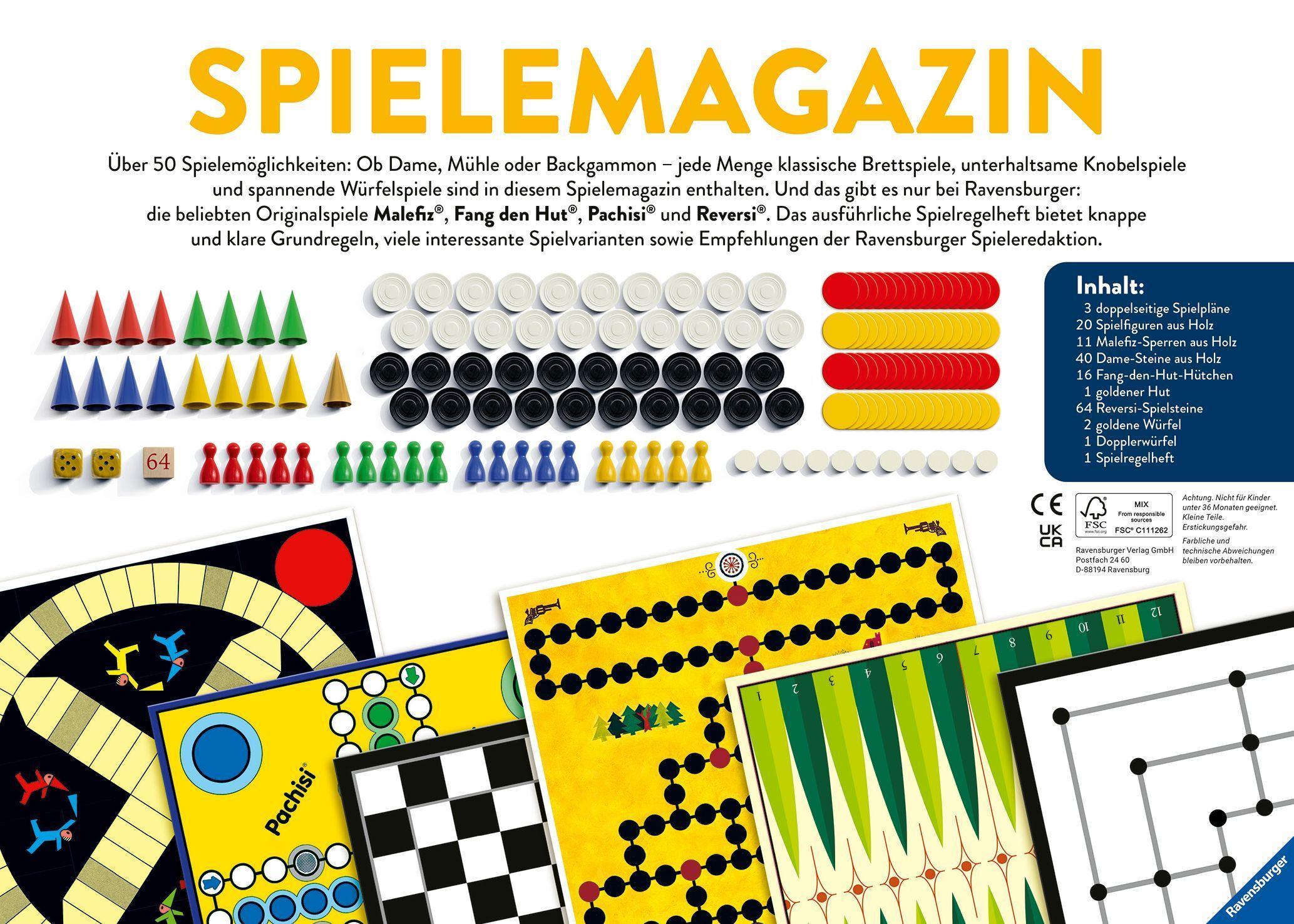 Ravensburger 27295 - Spiele Magazin, Spielesammlung mit vielen Möglichkeiten für 2-4 Spieler, Gesellschaftsspiel ab 6 Jahren, die besten Familienspiele