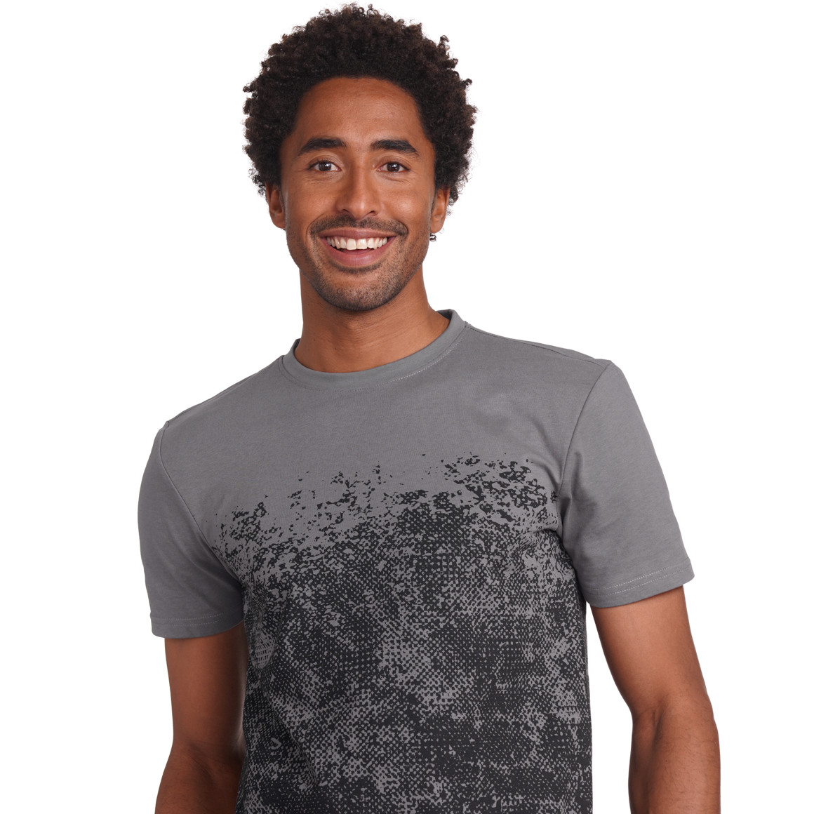 VanVaan Herren T-Shirt mit Print dunkelgrau