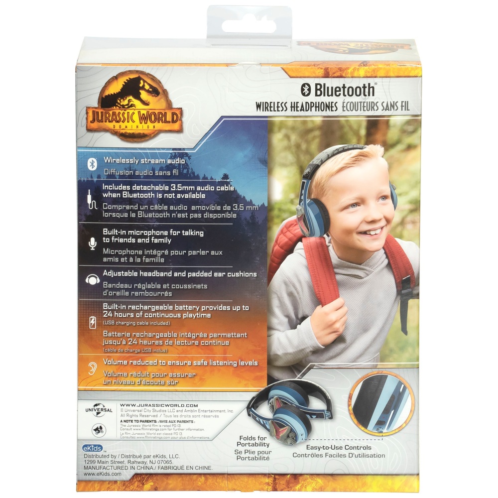 Jurassic World Kabellose Bluetooth-Kopfhörer für Kinder