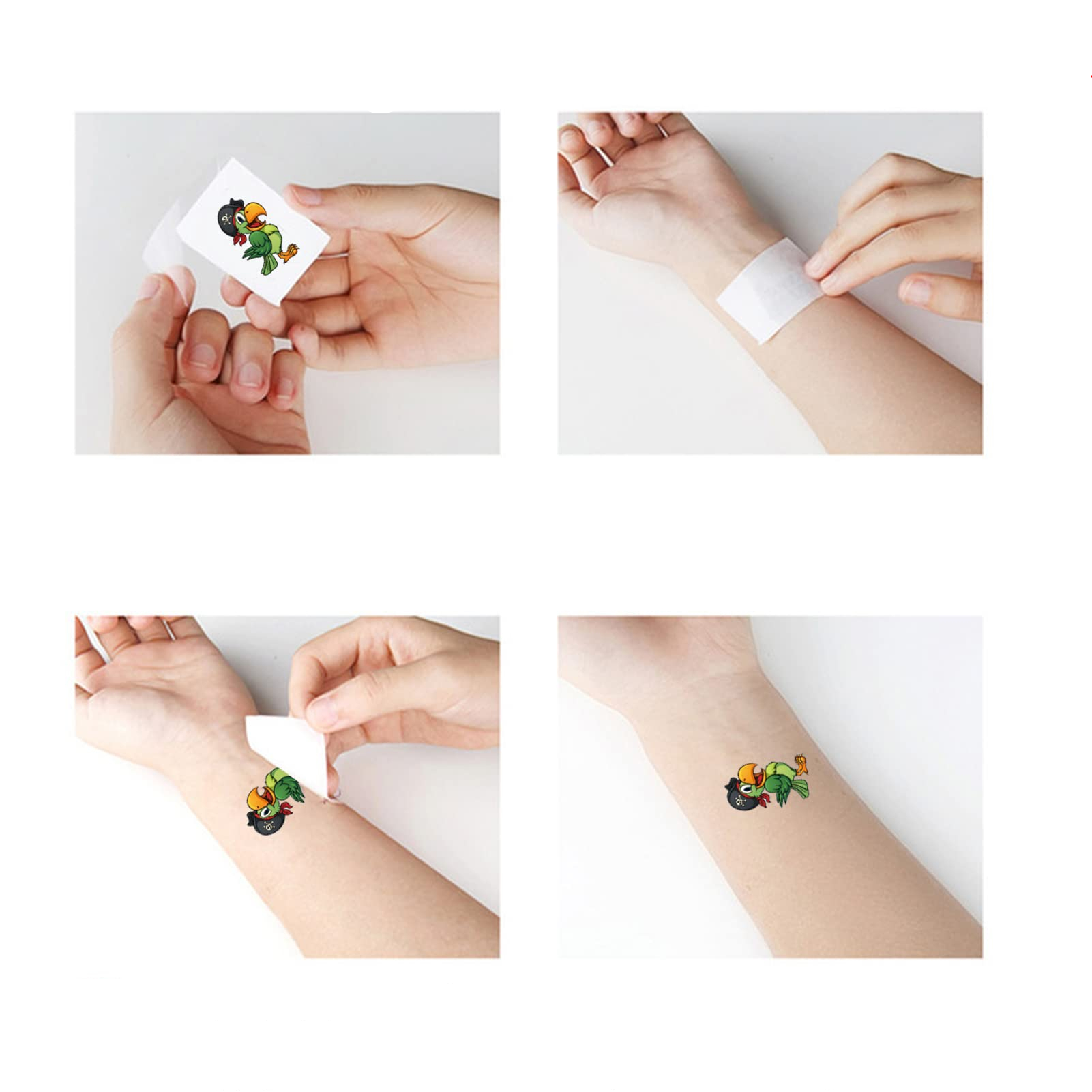 (52-tlg. Set) Party Geschenke Kinder Geburtstag Mitgebsel Totenkopf Armbänder / Tattoos / Augeklappen / Münzen / Mitbringsel - Piraten
