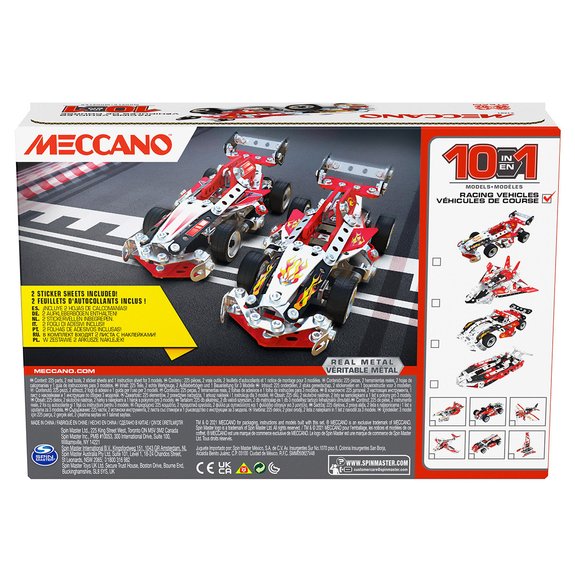 Véhicules de course - 10 modèles - Meccano