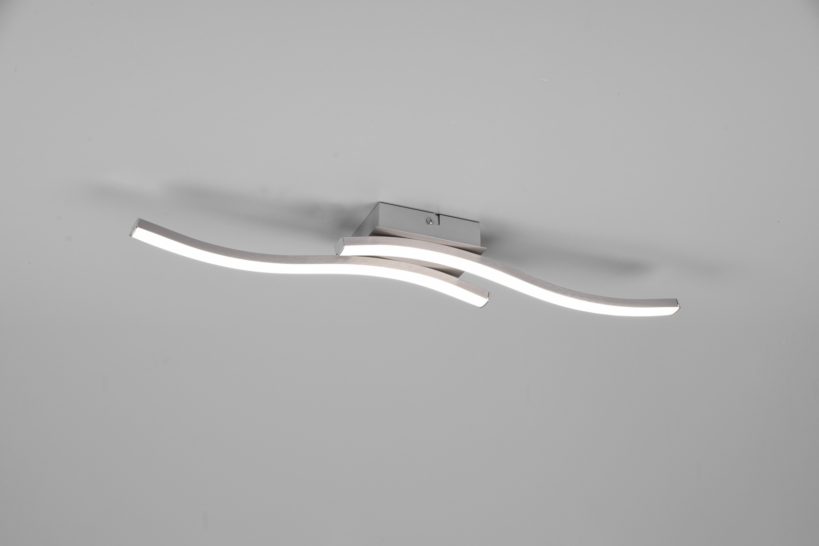 LED-Deckenlampe - Nickel matt - Metall - 56 cm