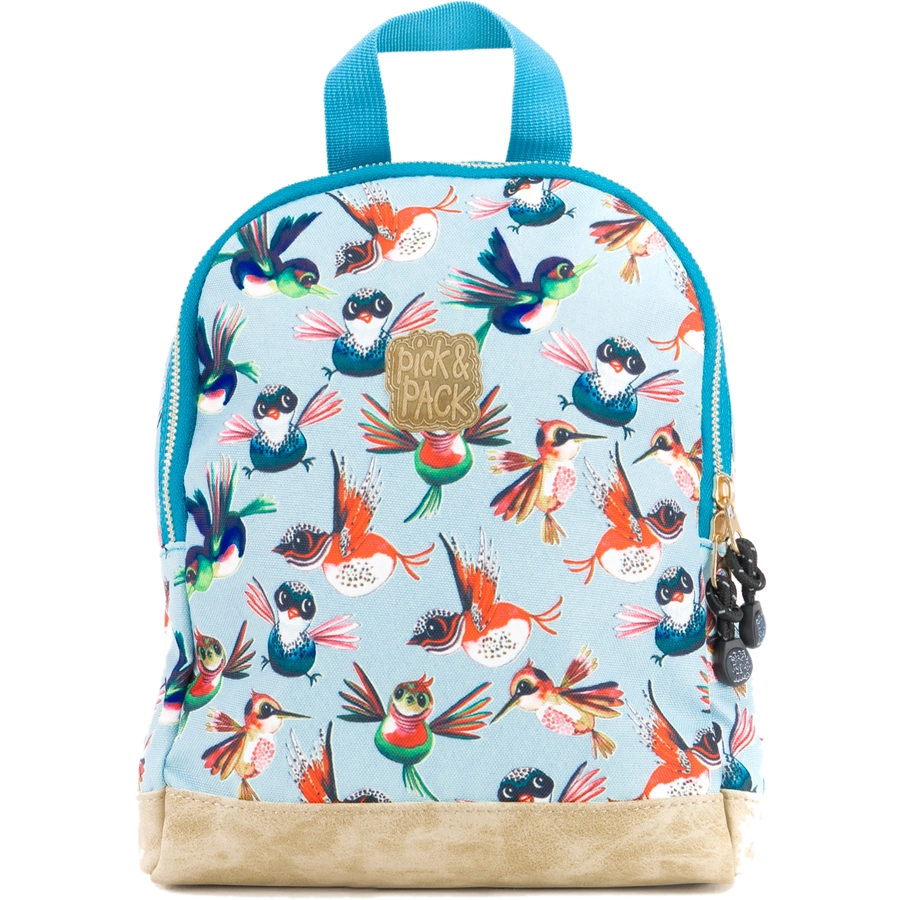 Pick & Pack Rucksack Birds XSmall Blau