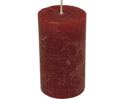 Stompkaars Rustiek Ø 6,8 cm H 12 cm rood