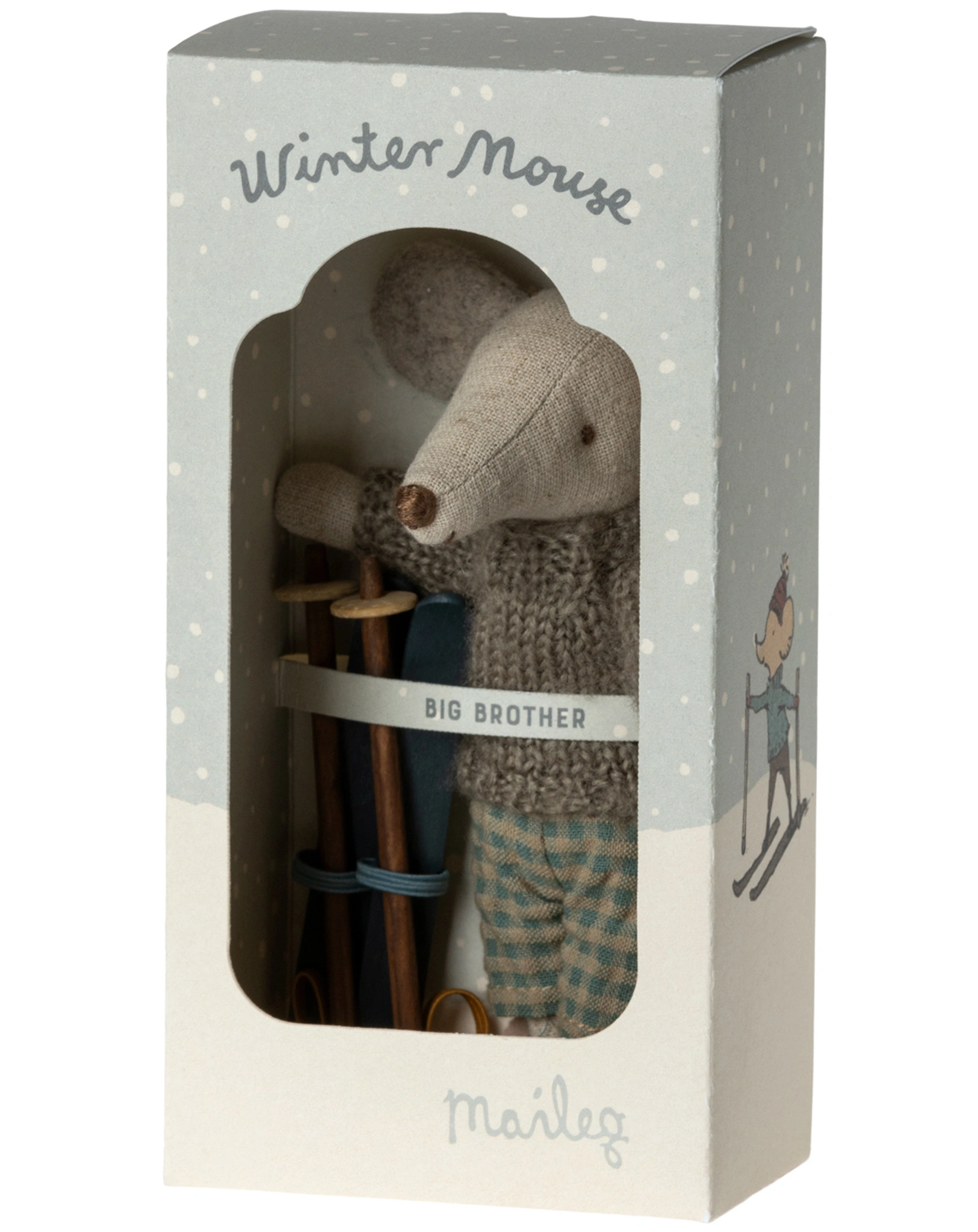 Spielfigur WINTER MOUSE - BIG BROTHER (13cm) mit Ski