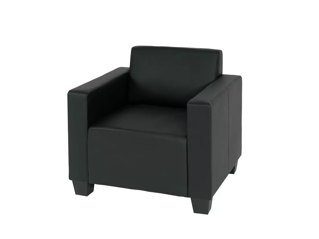 Fauteuil lounge Moncalieri, noir