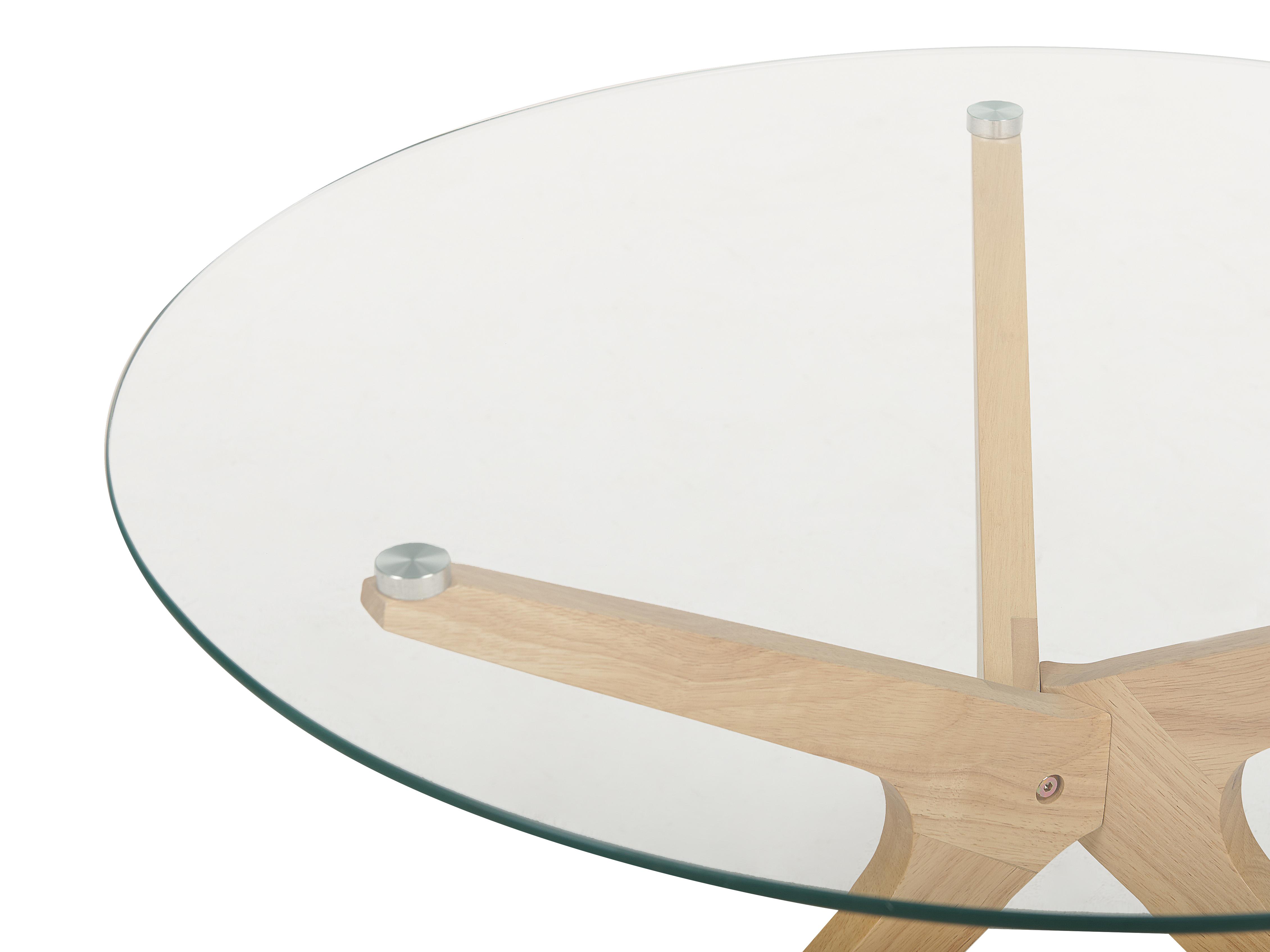 Set van 2 salontafels VALLEY Veiligheidsglas Lichtbruin