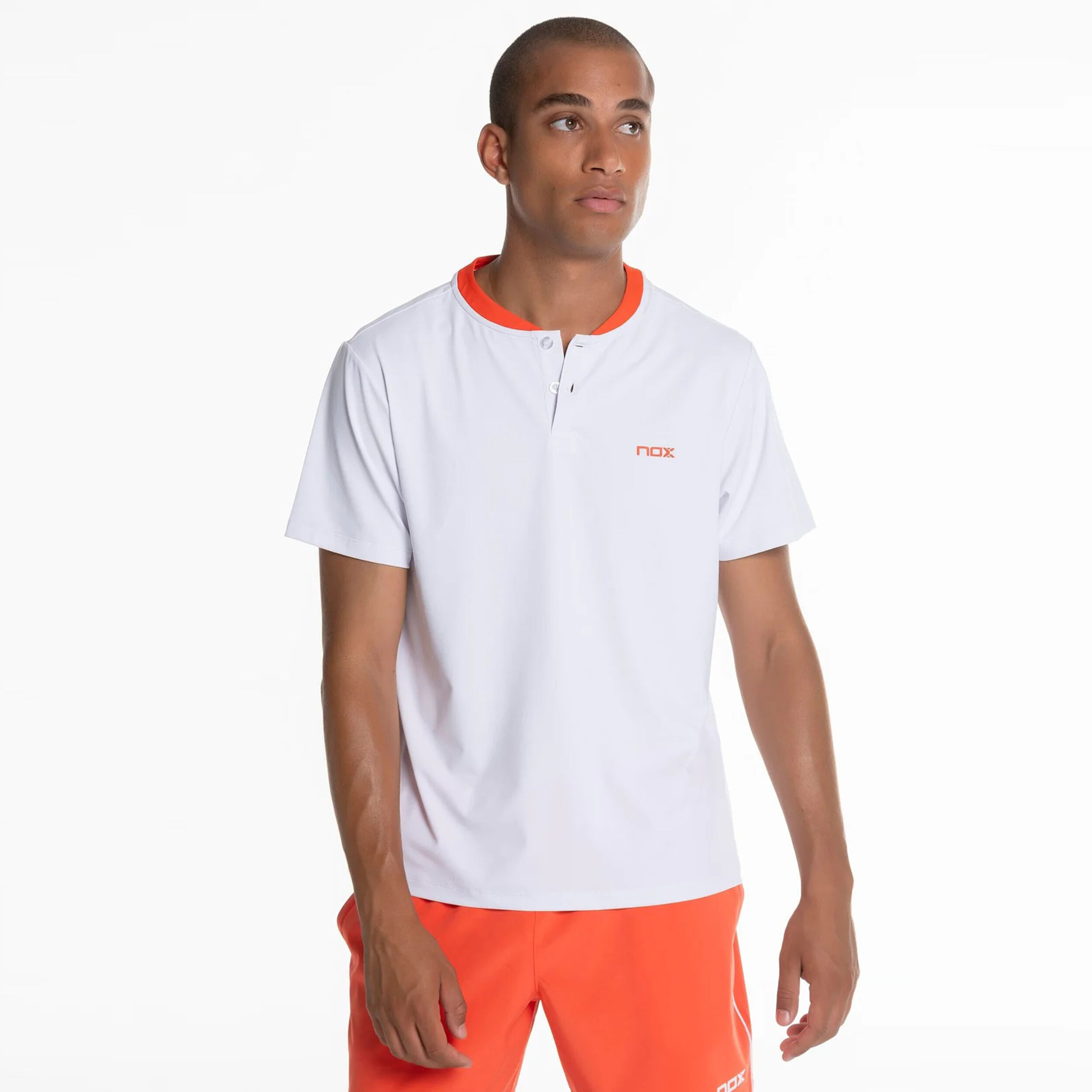 NOX Team Polo Regular Polo Hommes - Blanc , Orange
