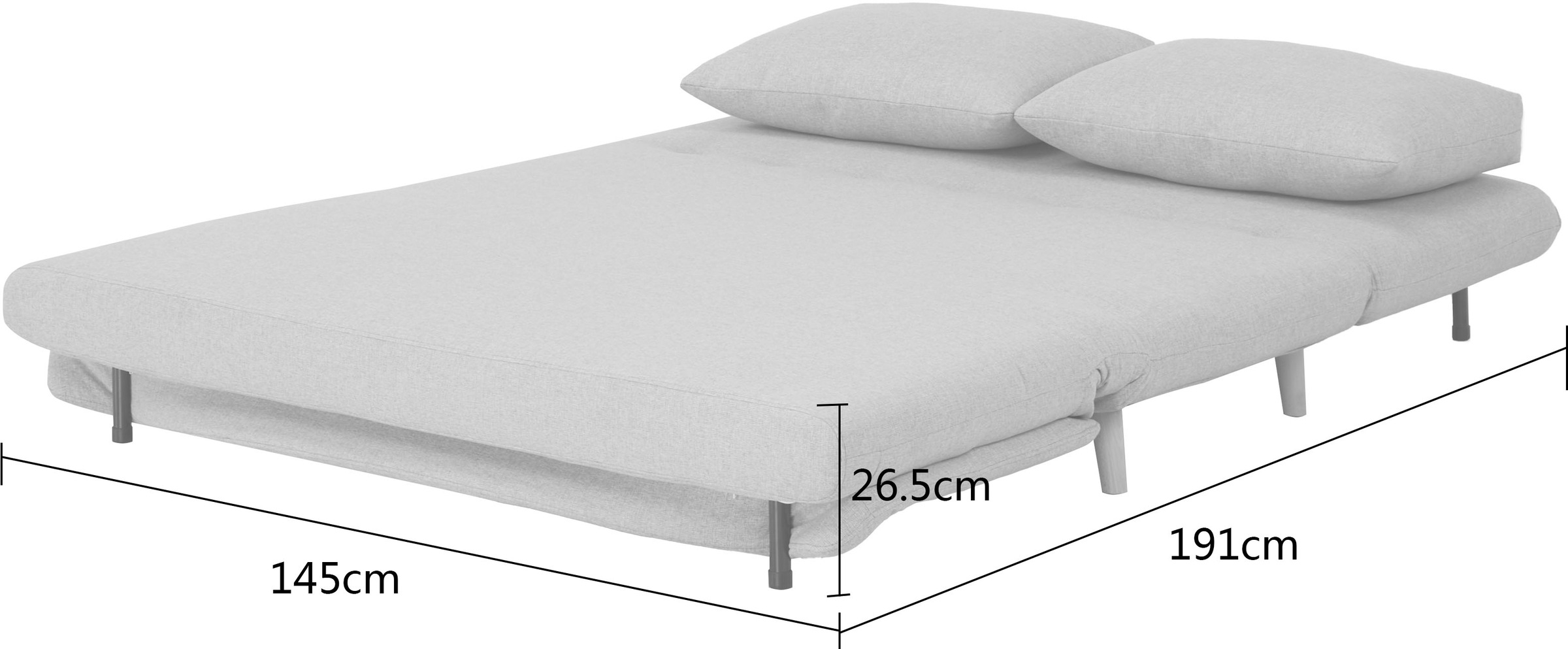 GOODproduct 2-Sitzer »AINSLEY 140 cm, Schlafsofa« Verstellbare Rückenlehne und Sofa mit Bettfunktion