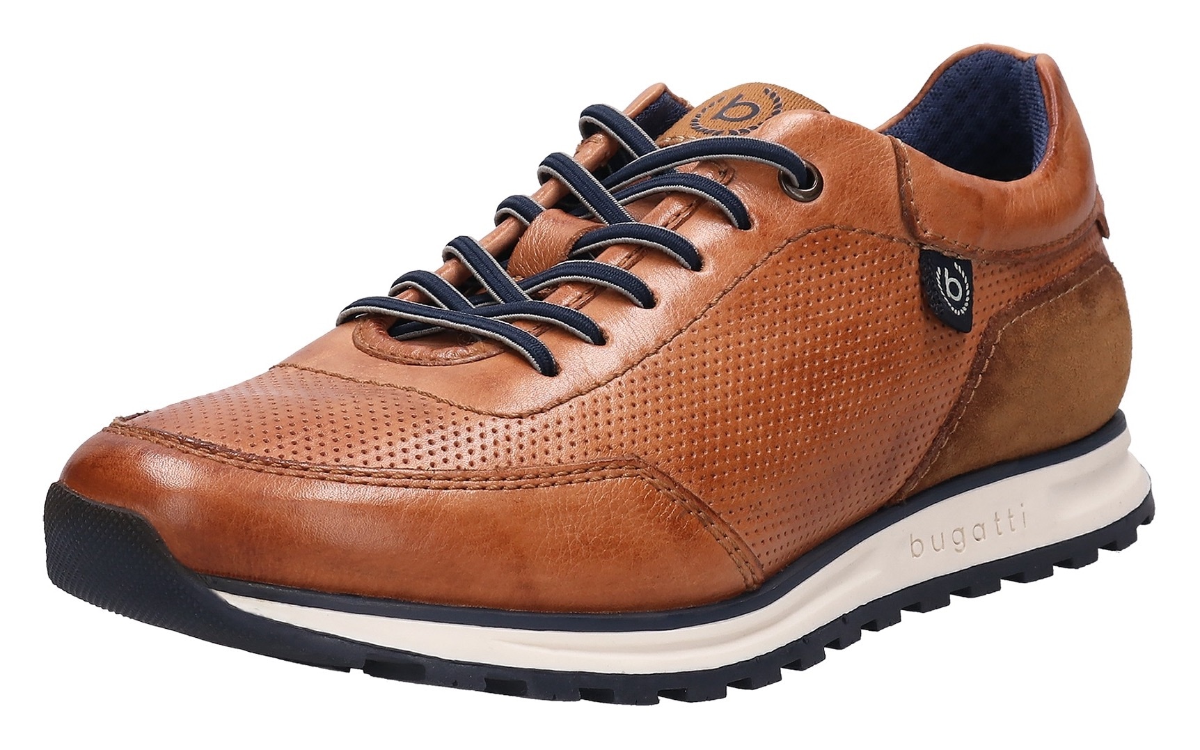bugatti Slip-On Sneaker  , Freizeitschuh, Halbschuh, Schlupfschuh mit Lochmuster-Prägung