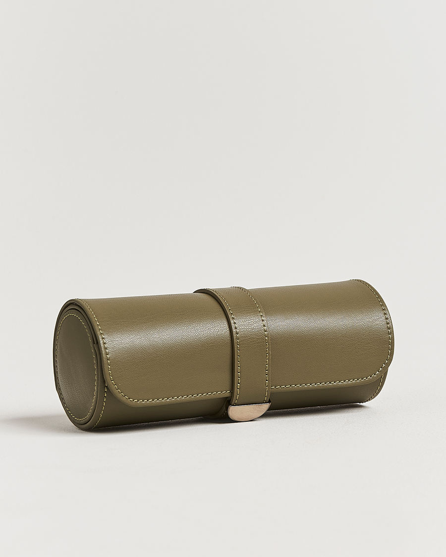 WOLF Triple Watch Roll Earth Olive