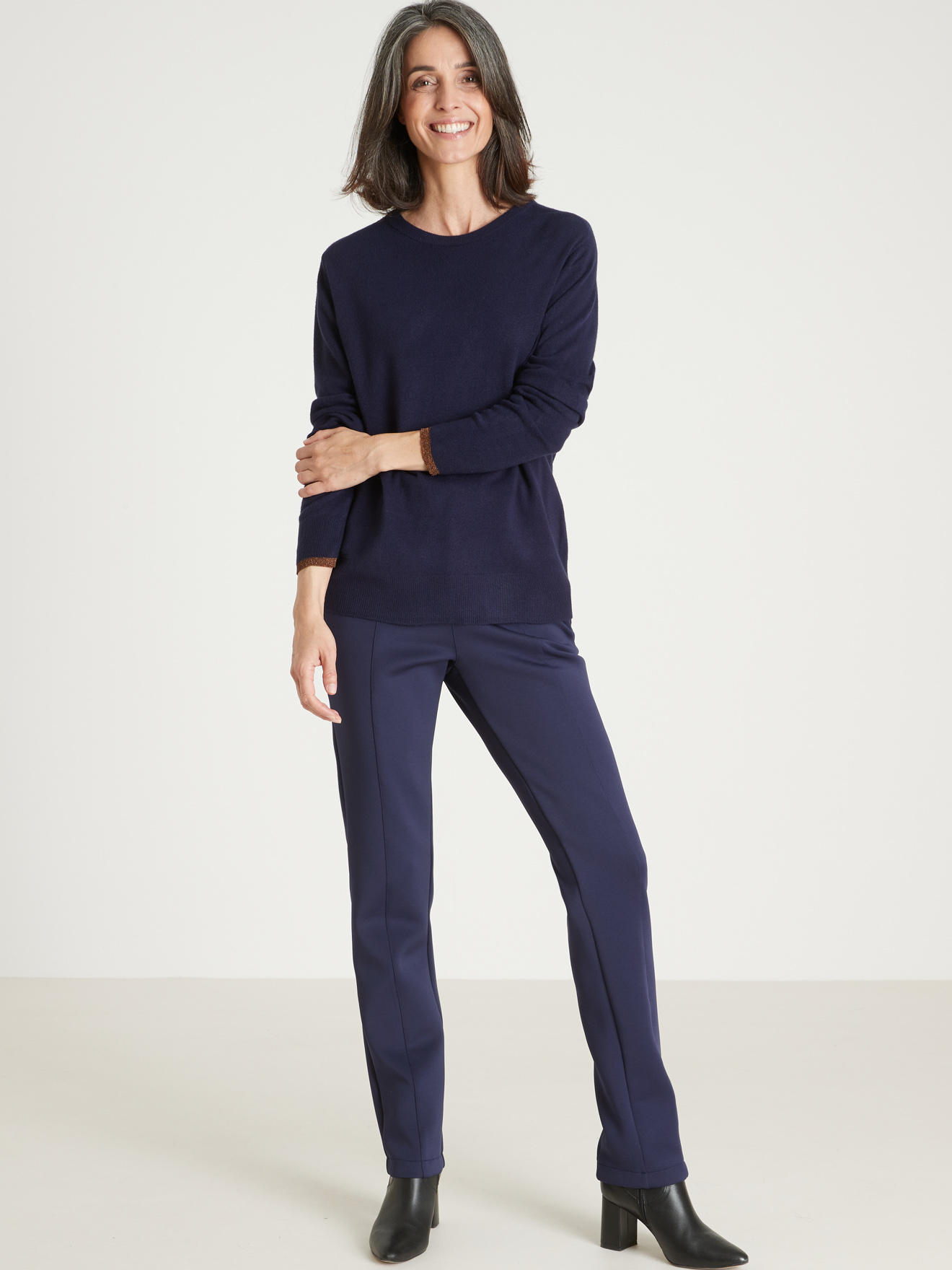 Pull col rond maille douce