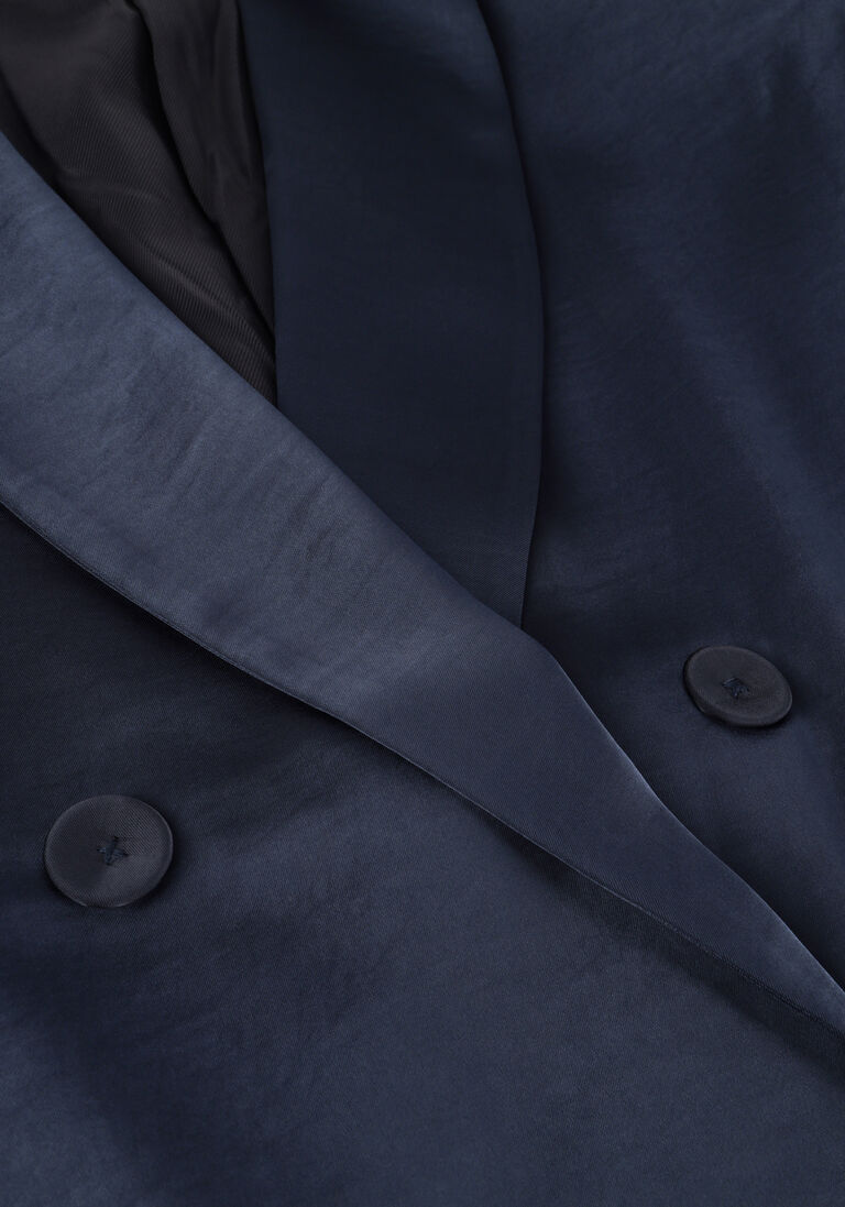 NEO NOIR donkerblauwe neo noir blazer jardin heavy sateen blazer