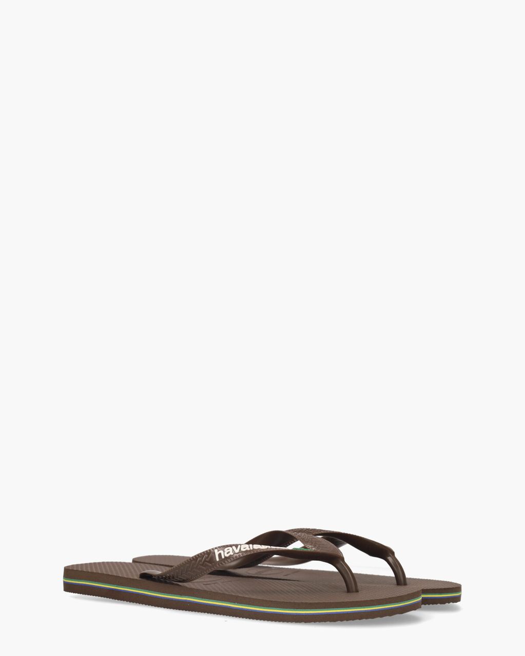 Havaianas Brasil Logo Donkerbruin Herenslippers