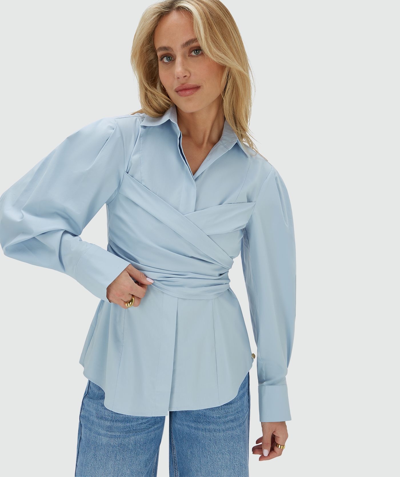 JV-LUANN fitted blouse - fresh blue