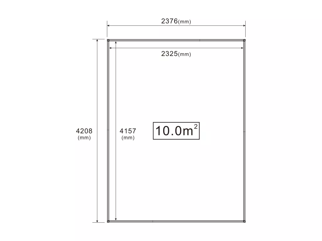 Serre de jardin en polycarbonate et aluminium - 10,42 m² - Vert - ASTELIA