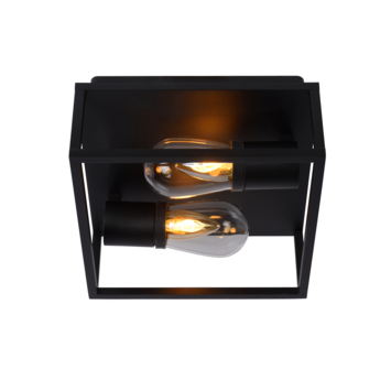 Lucide badkamer plafonnière Carlyn IP54 zwart