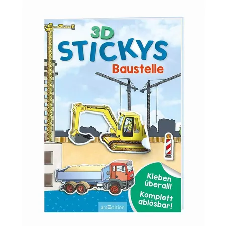 ars Edition Stickerheft 3D Stickys Baustelle