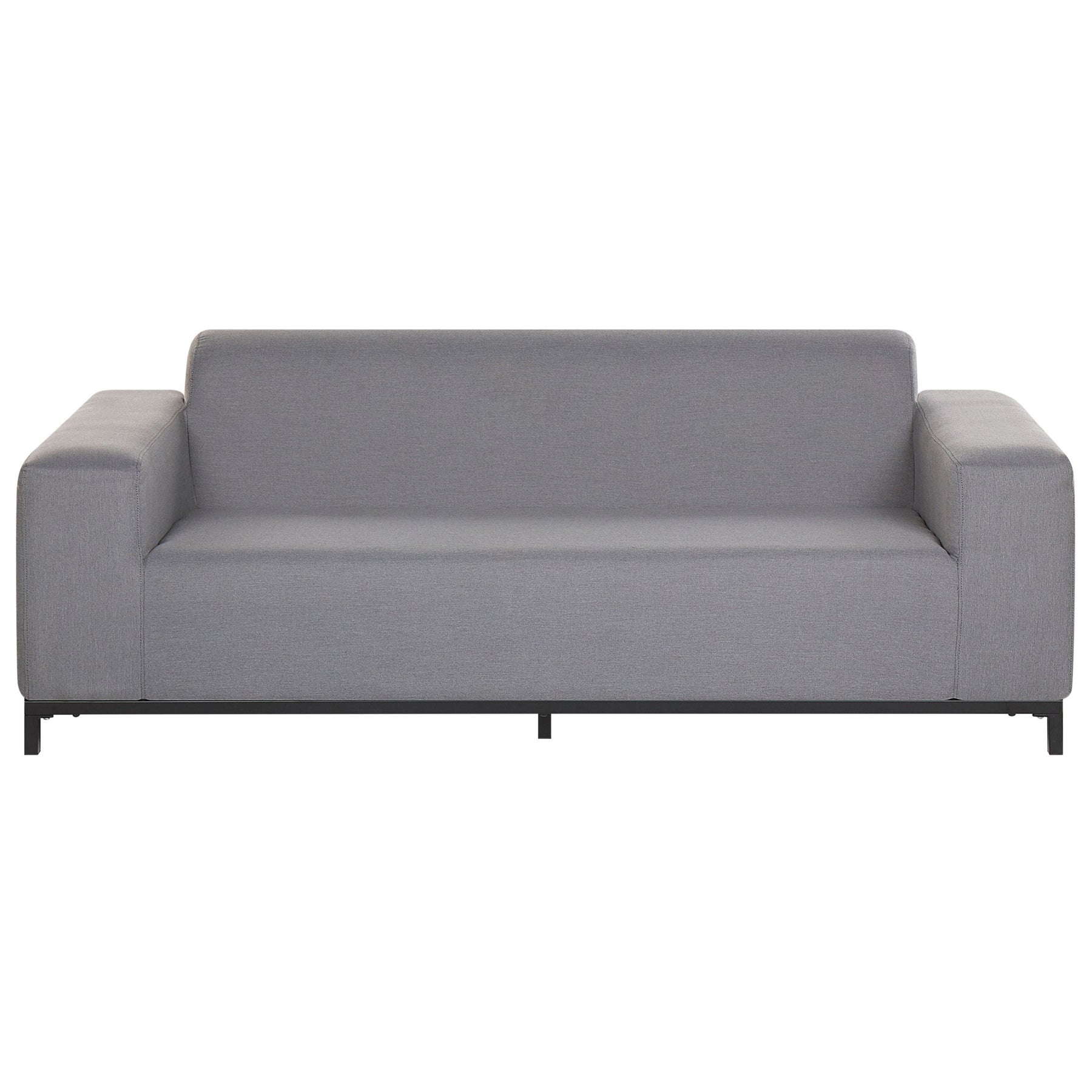 Beliani - ROVIGO  - Tuinbank - Grijs|Zwart - Polyester