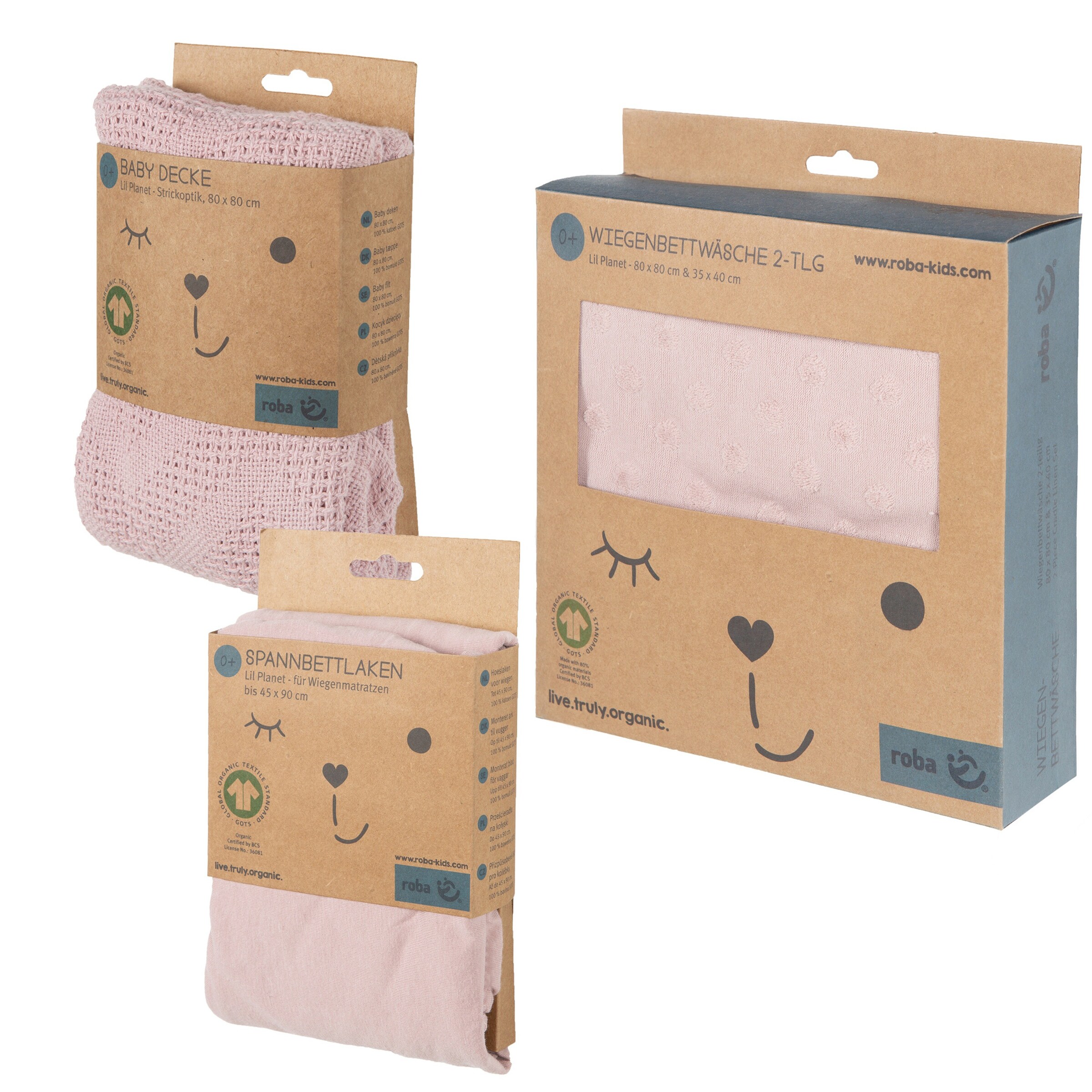 roba Geschenkset BIO-Jersey Schlafen klein Lil Planet rosa