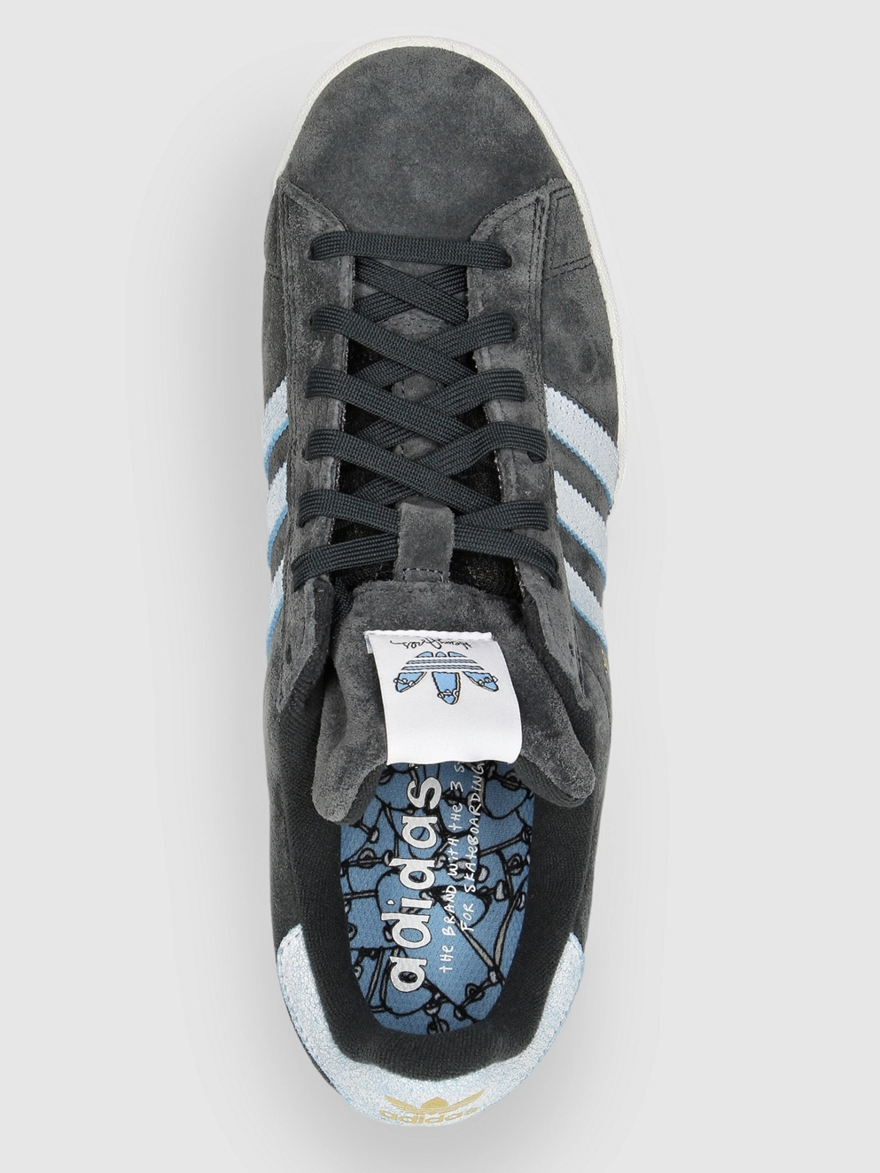 adidas Skateboarding Campus Adv X Henry Jones Skate Shoes carbon/ftwwht/ltblue